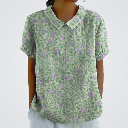 Lina | Elegante Bluse aus floralem Leinen