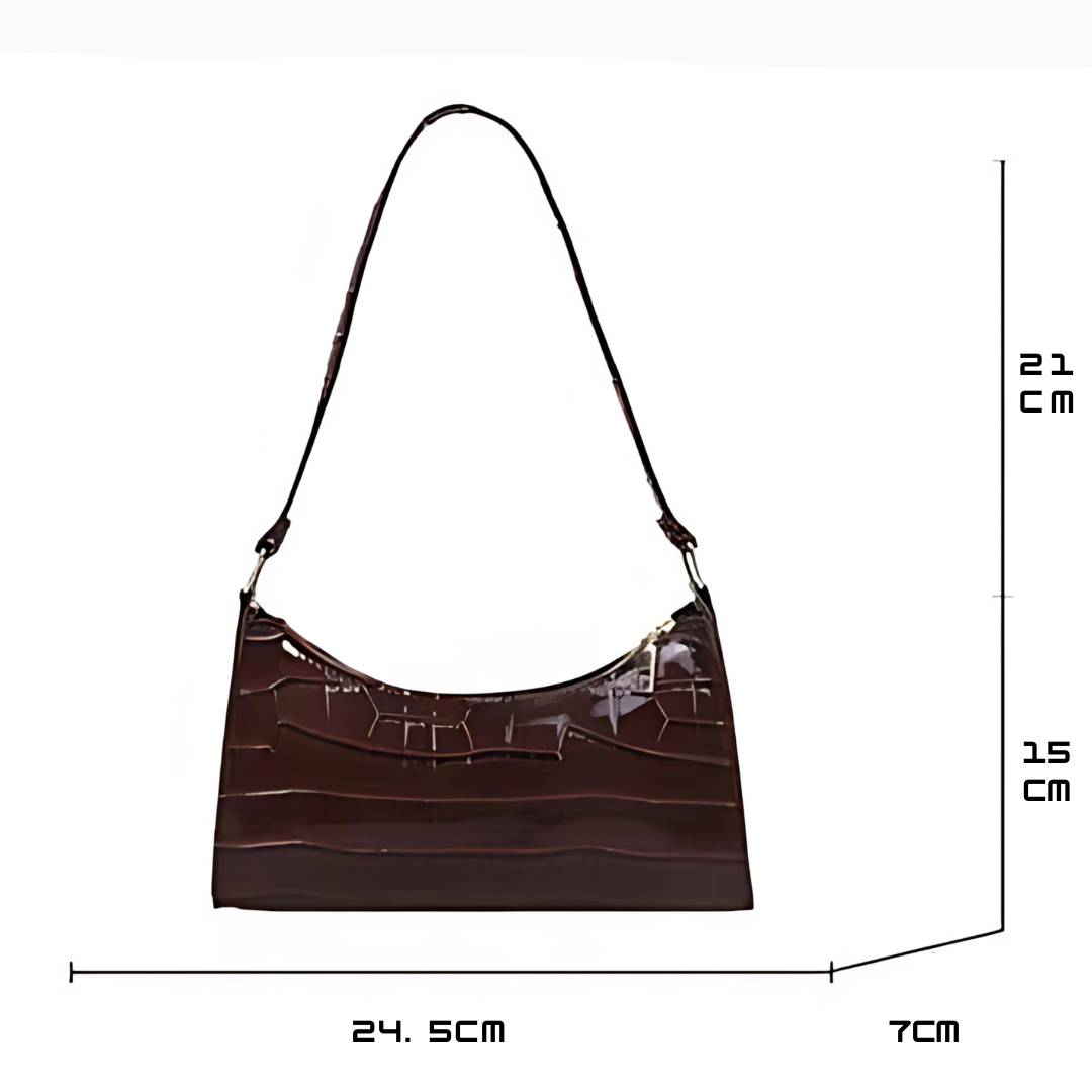 Tilly™ | Glänzende Umhängetasche mit Alligatorenmotiv
