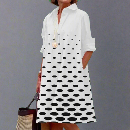 Rhea | Elegantes Retro Shirtkleid