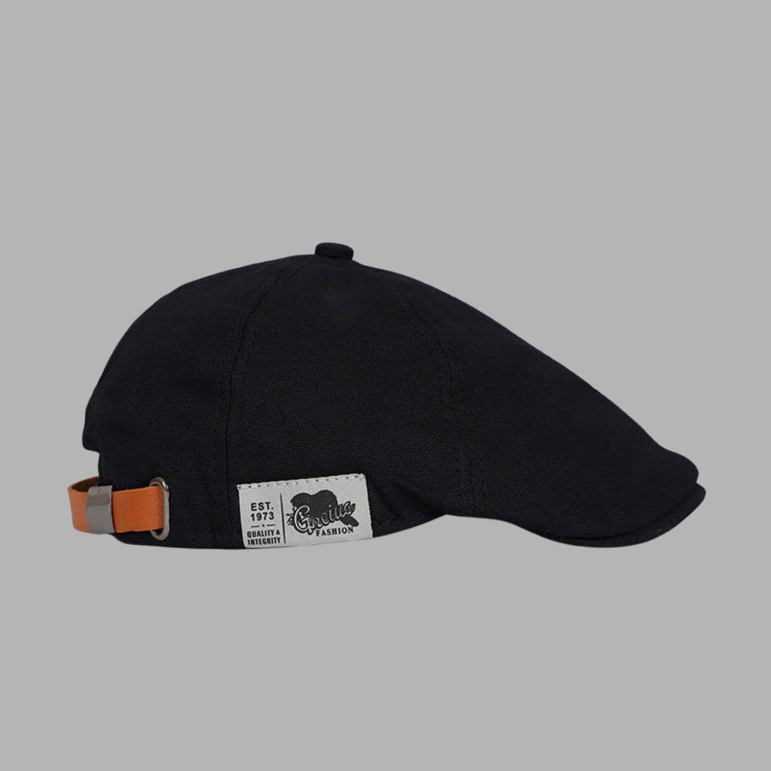 Tobias | Elegante Klassische Schwarze Newsboy Cap für Stilbewusste