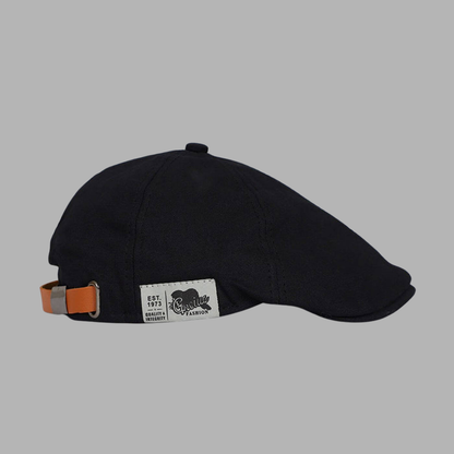 Tobias | Elegante Klassische Schwarze Newsboy Cap für Stilbewusste