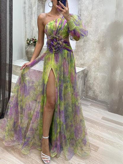 KAYLA™ - Maxikleid mit floralen Motiven und einem Schulterträger