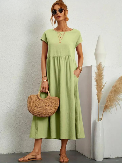 Ruby | Elegantes Kleid aus Baumwolle und Leinen 

Jennifer | Elegantes Kleid aus Baumwolle und Leinen