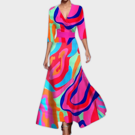 Sofia | Elegantes Blumenmaxikleid
