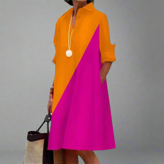 Jennifer | Elegantes Kleid - Eska - Gradient 3D-gedrucktes Midi-Kleid