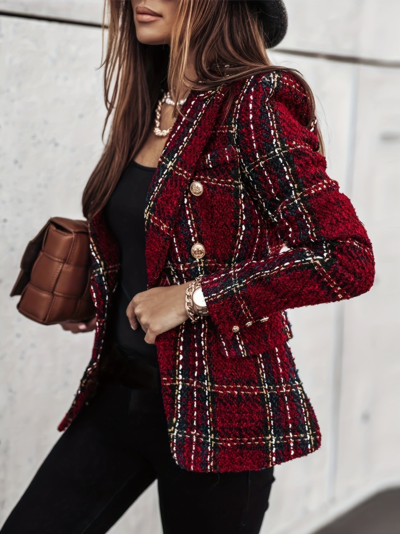 Agnes™ | Eleganter Plaid-Blazer