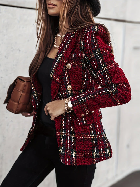 Agnes™ | Eleganter Plaid-Blazer