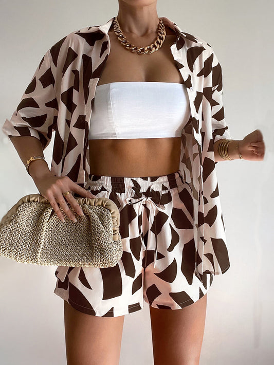 Zebra | Einzigartiges lockeres Shirt-Shortset