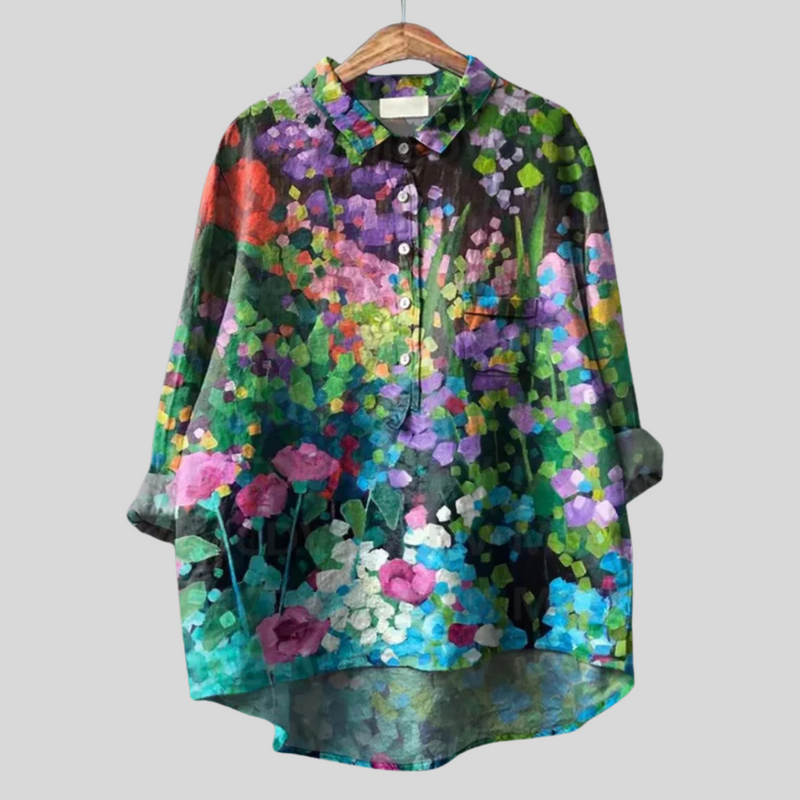 Matilde | Handgemachte Blumenbluse