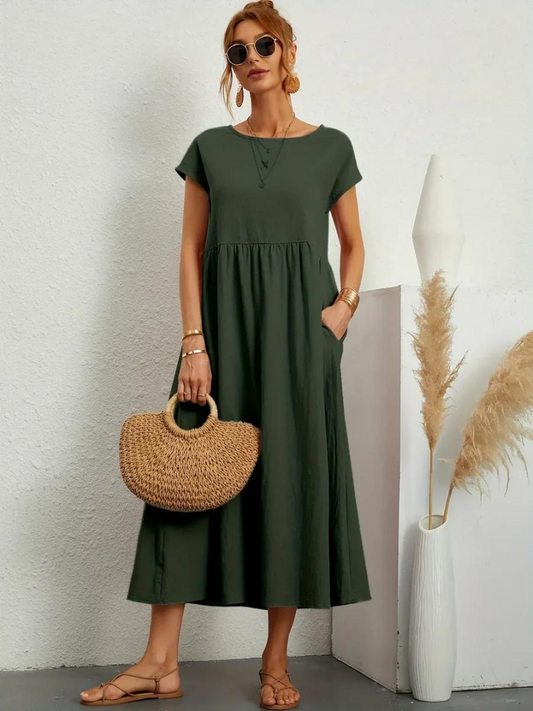 Ruby | Elegantes Kleid aus Baumwolle und Leinen 

Jennifer | Elegantes Kleid aus Baumwolle und Leinen