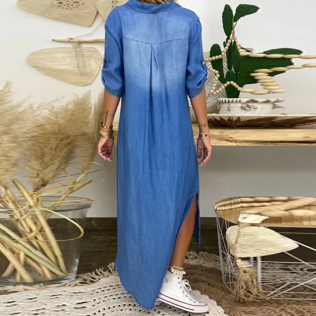 Lea  | Elegantes Jeanskleid