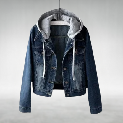 ANNETTE I JEANSJACKE MIT KAPUZE