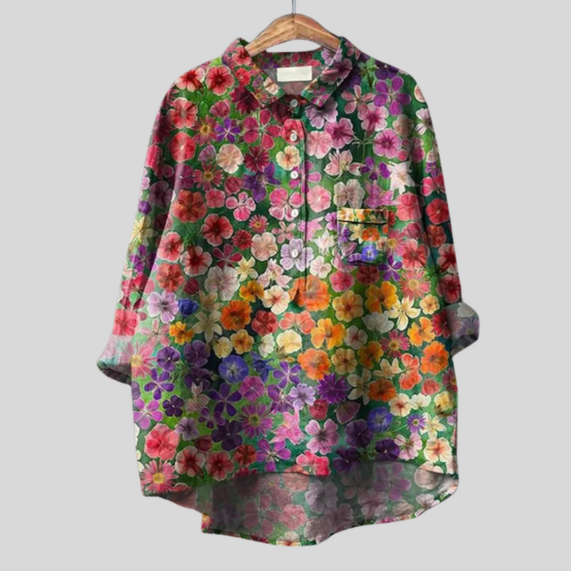 Matilde | Handgemachte Blumenbluse