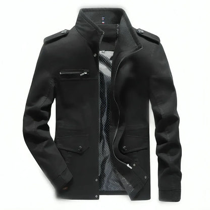Ken - Herrenjacke mit Stehkragen im Militärstil