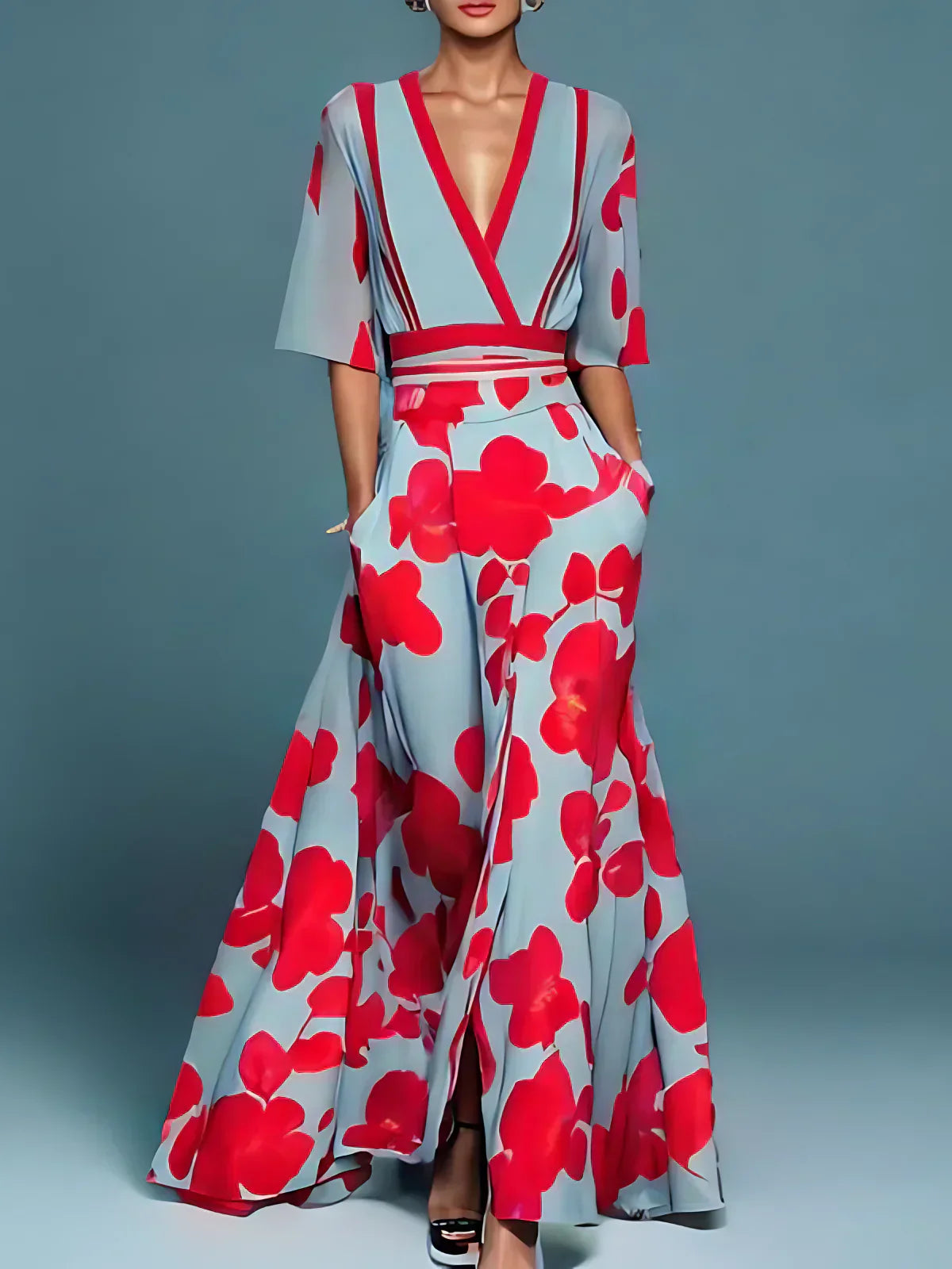 Celine | Elegantes Kleid mit floralem Muster
