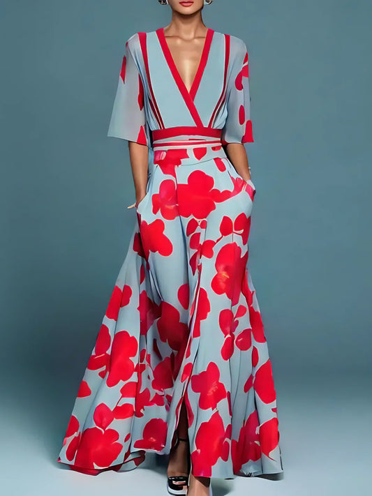 Celine | Elegantes Kleid mit floralem Muster