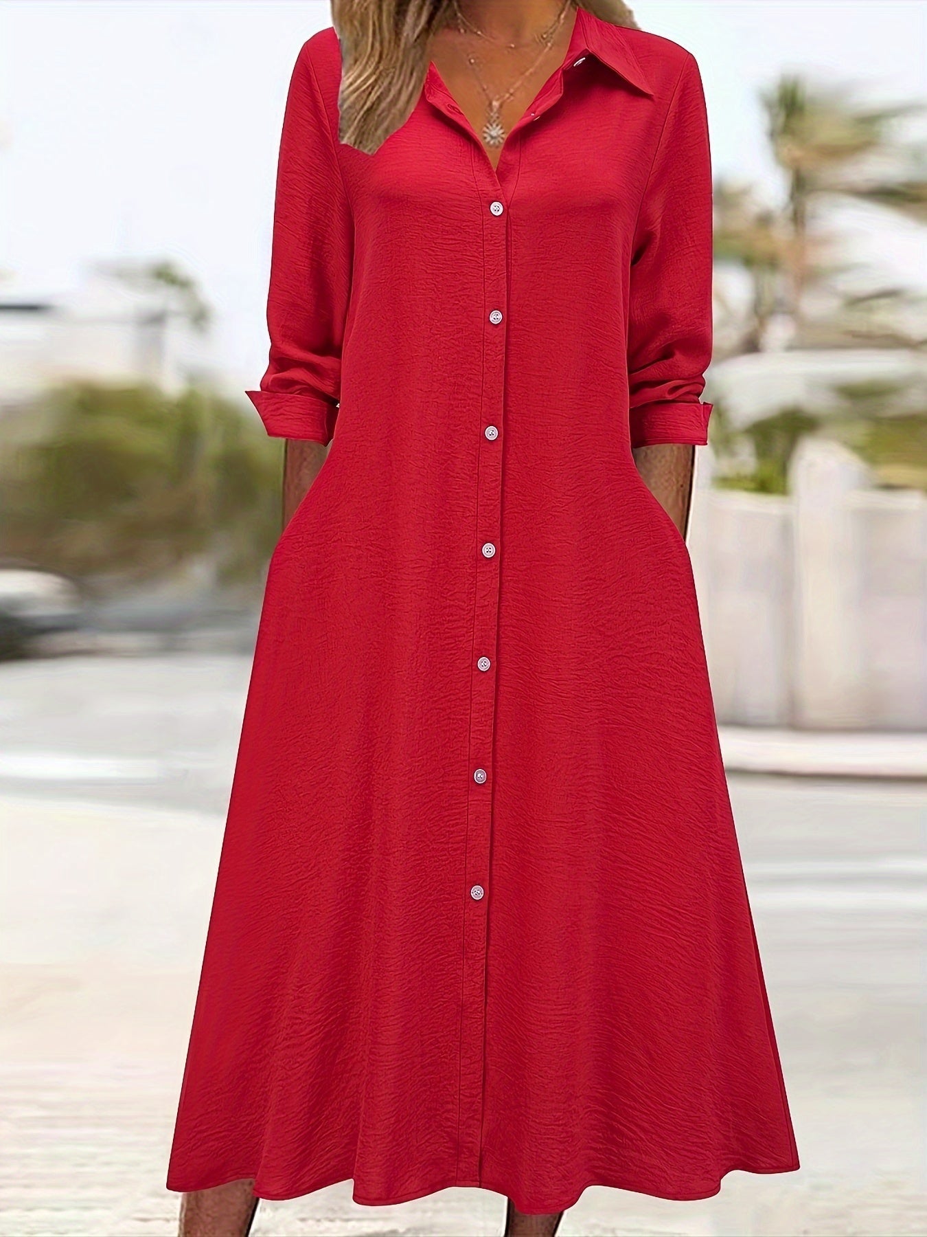 Charlotte - Hemdblusenkleid mit Knopfleiste