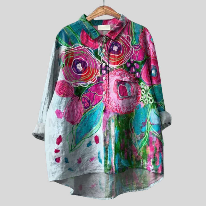 Matilde | Handgemachte Blumenbluse