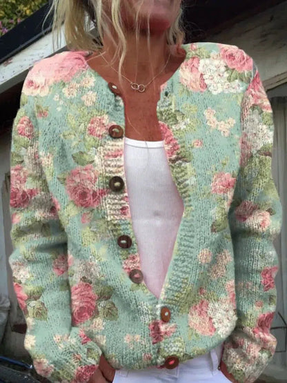 LINDA I LANGARM STRICKJACKE