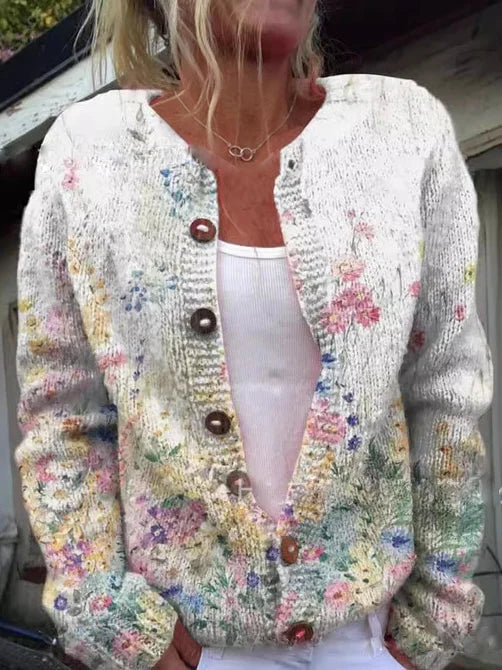 ALINA I MODISCHER GEBLÜMTER CARDIGAN
