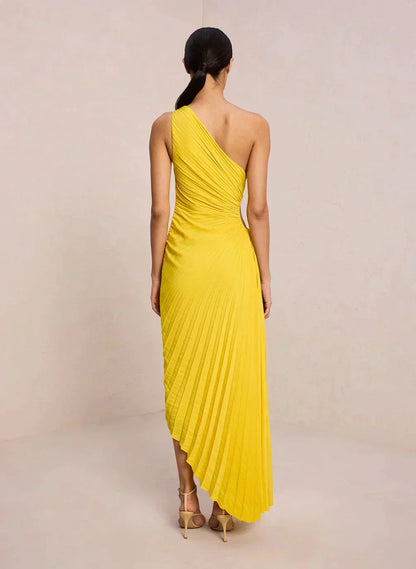 Sylviana | Elegantes Midikleid mit einer Schulter