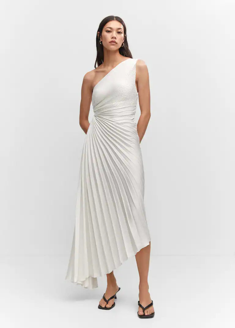 Sylviana | Elegantes Midikleid mit einer Schulter