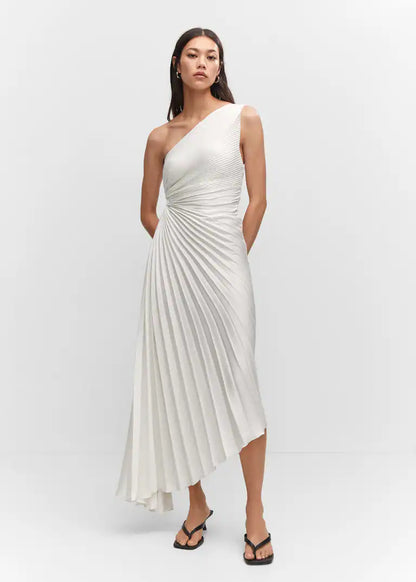 Sylviana | Elegantes Midikleid mit einer Schulter