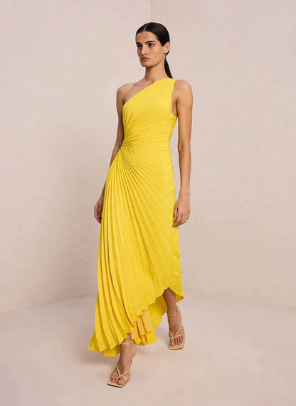 Sylviana | Elegantes Midikleid mit einer Schulter
