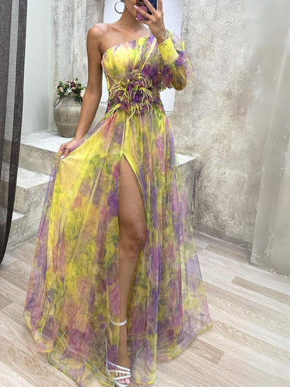 KAYLA™ - Maxikleid mit floralen Motiven und einem Schulterträger