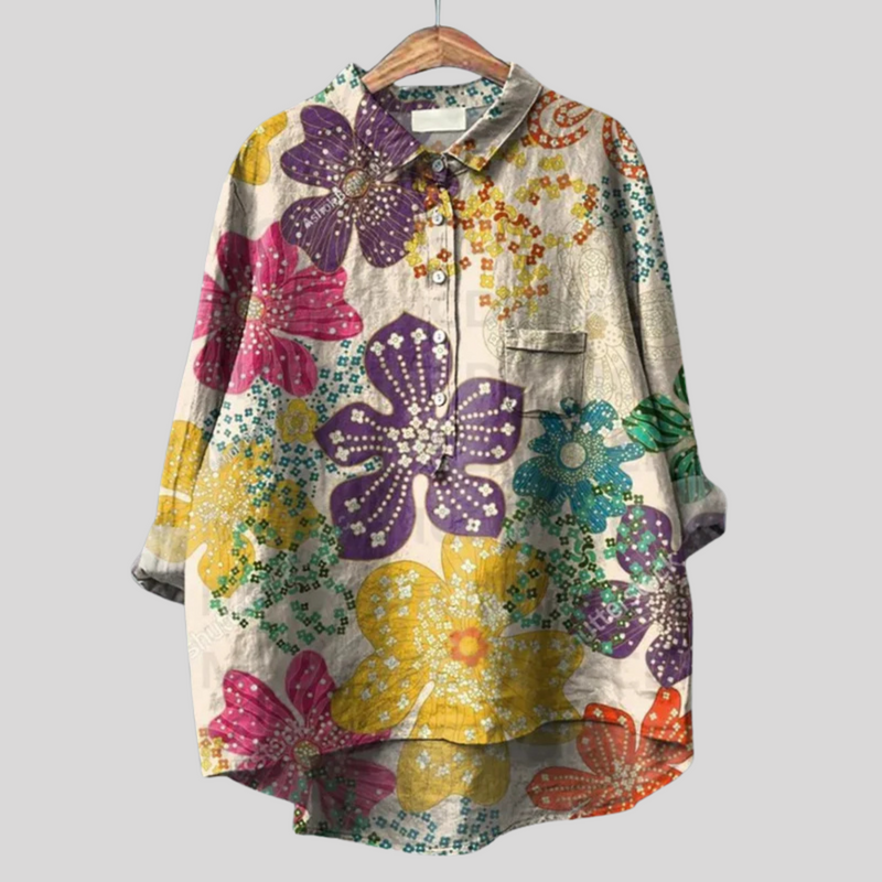 Matilde | Handgemachte Blumenbluse