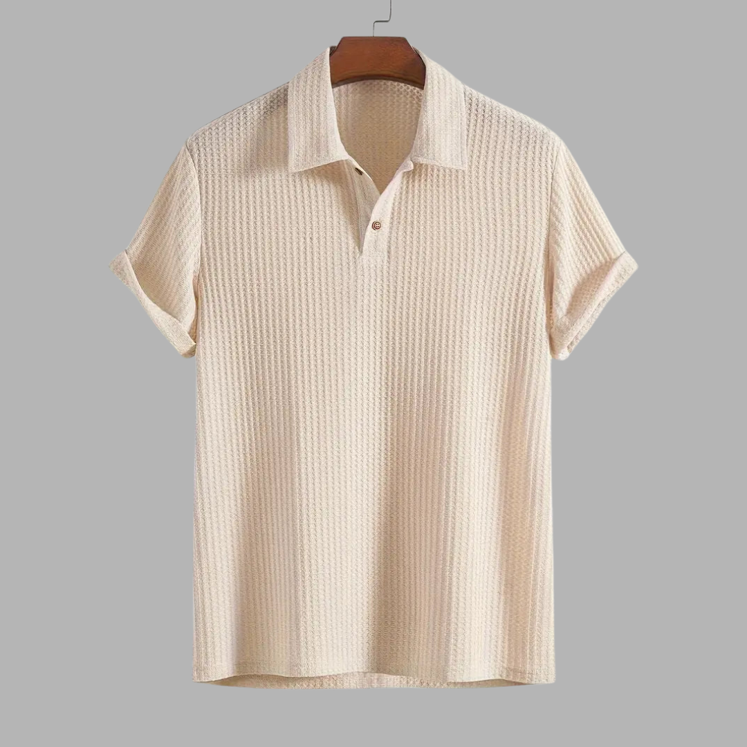 Quentin | Elegantes Polohemd in Strukturierter Forest Green für Komfort und Stil