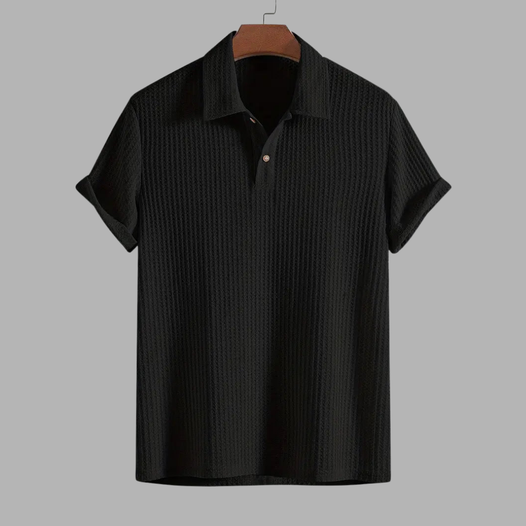 Quentin | Elegantes Polohemd in Strukturierter Forest Green für Komfort und Stil
