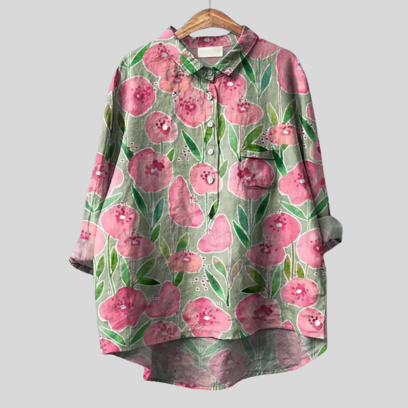 Matilde | Handgemachte Blumenbluse