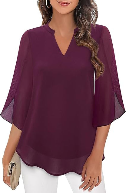 Annelyn | Luxe Geschichtete Bluse