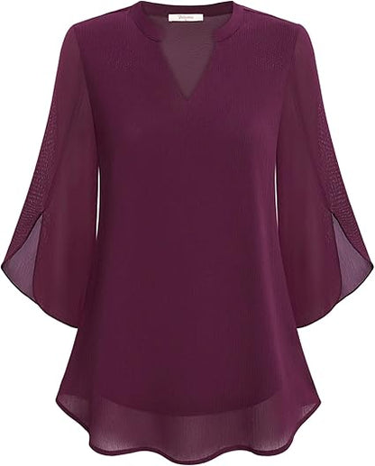 Annelyn | Luxe Geschichtete Bluse