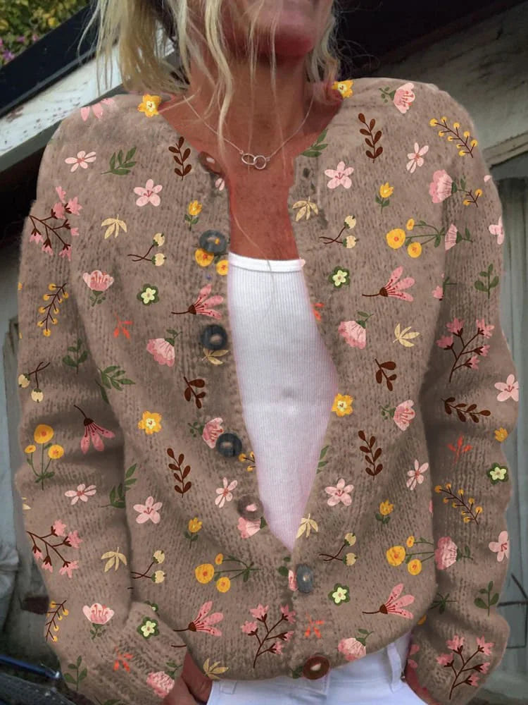 ALINA I MODISCHER GEBLÜMTER CARDIGAN