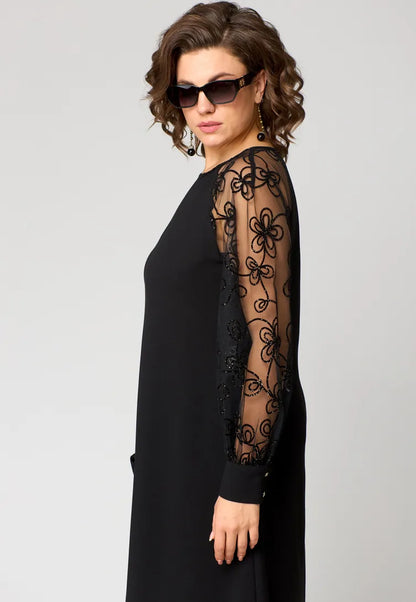 Elara - Kleid mit Spitzenärmeln