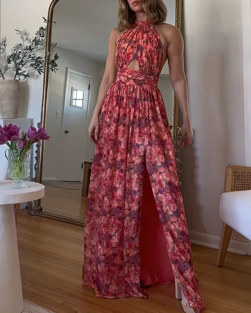 Isa Luna | Elegantes Maxikleid mit Blumenprint