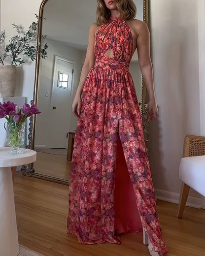 Isa Luna | Elegantes Maxikleid mit Blumenprint