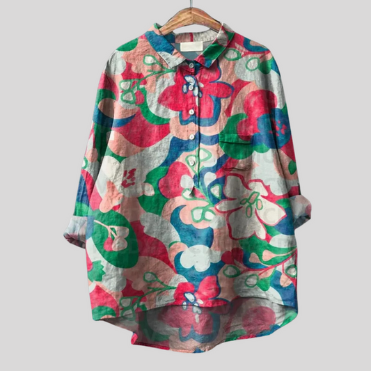 Matilde | Handgemachte Blumenbluse