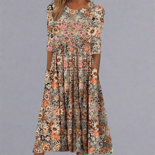 Paula | Elegantes Blumenkleid aus Premiumstoff
