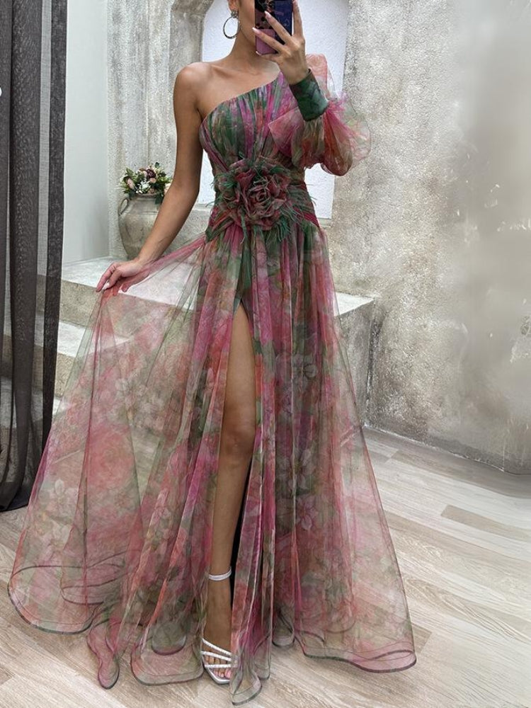 KAYLA™ - Maxikleid mit floralen Motiven und einem Schulterträger