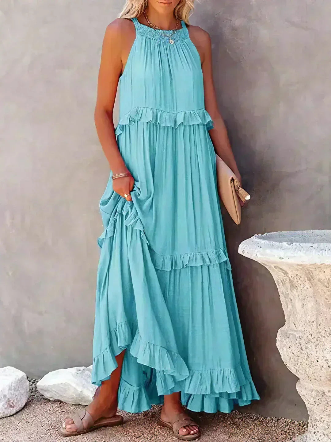 Landry - Schickes ärmelloses Kleid mit Rüschendetails