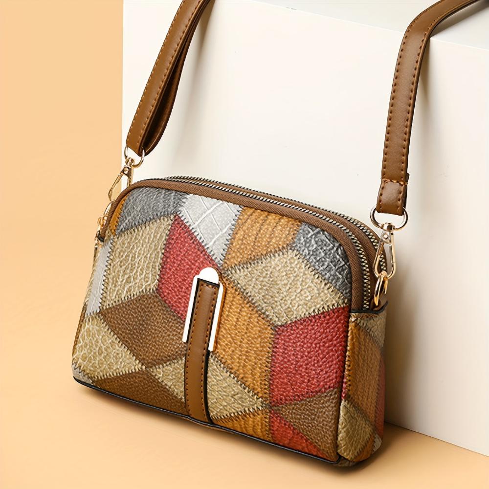 Luna | Mini-Umhängetasche im Patchwork-Design