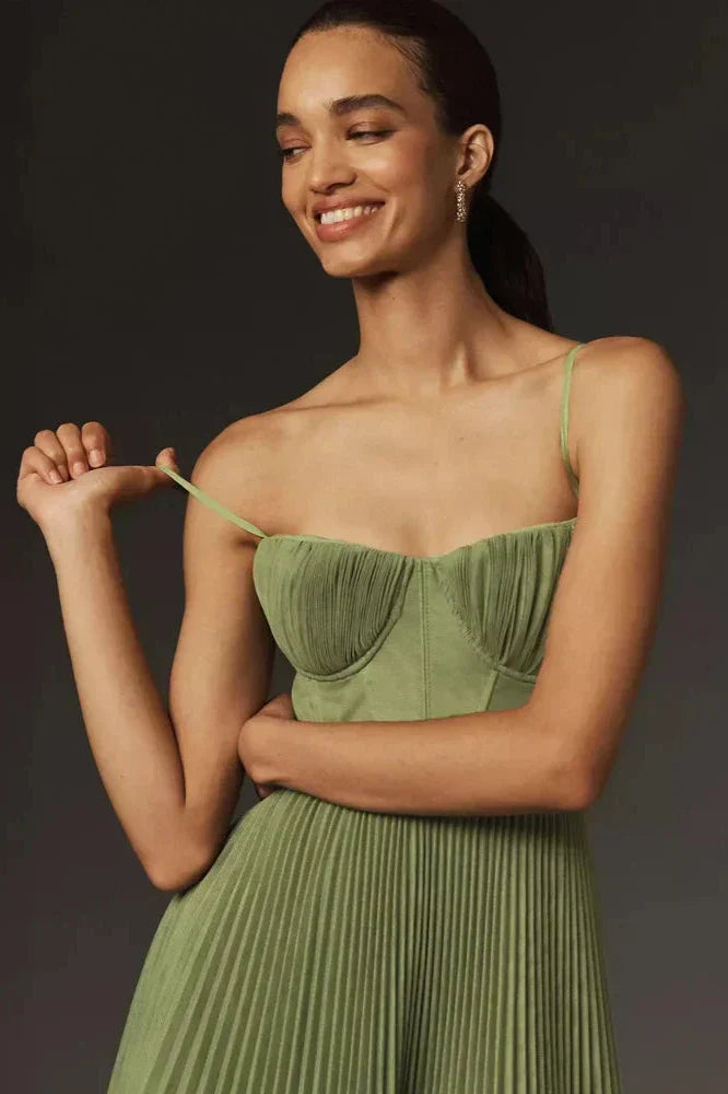 Isabella | Elegantes Plissiertes Tüll-Midikleid