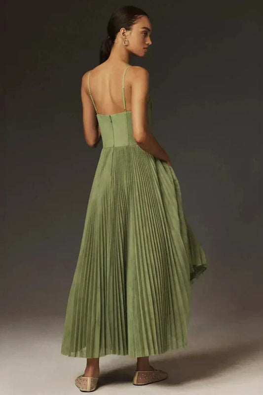 Isabella | Elegantes Plissiertes Tüll-Midikleid