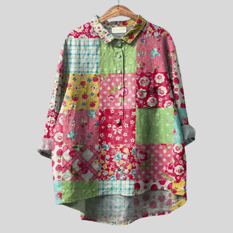 Matilde | Handgemachte Blumenbluse