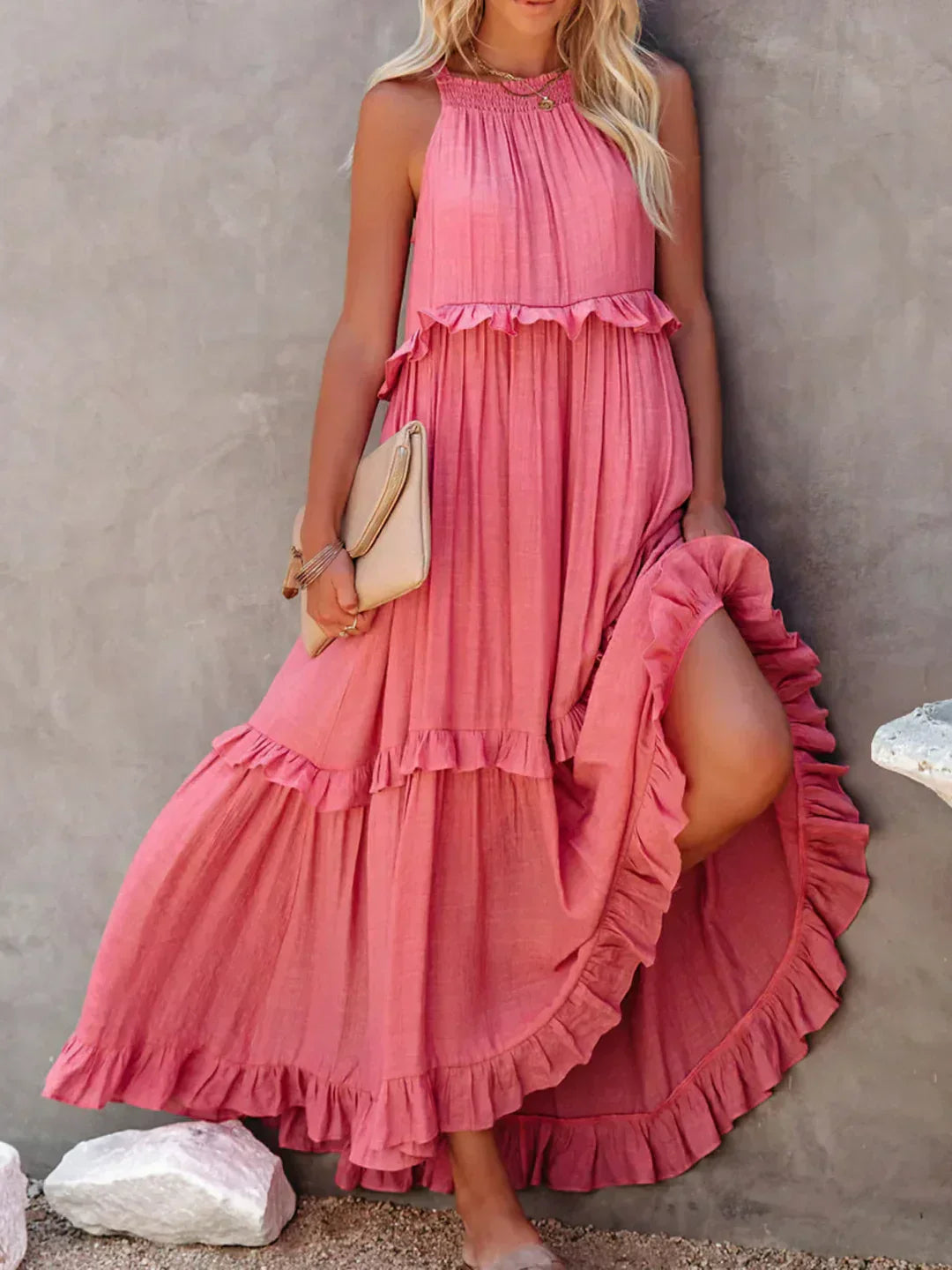 Landry - Schickes ärmelloses Kleid mit Rüschendetails