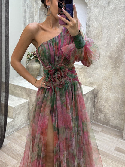 KAYLA™ - Maxikleid mit floralen Motiven und einem Schulterträger