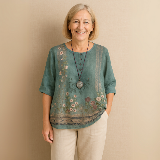 Anya | Vintage-inspirierte Bluse